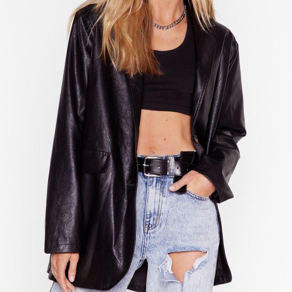 NWT Nasty Gal Oversized Faux Blazer